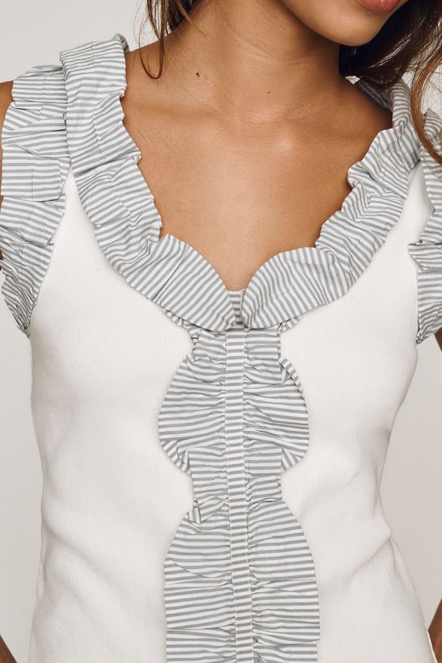 Maeve Cotton Contrast Tank #3