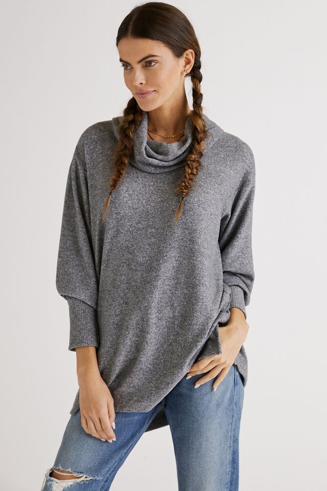 Cowl-Neck Tunic Top #1