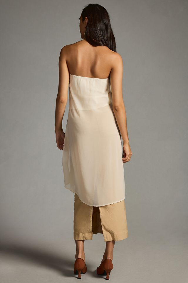 Vestido Midi Superpuesto con Tirantes Transparente de By Anthropologie #1