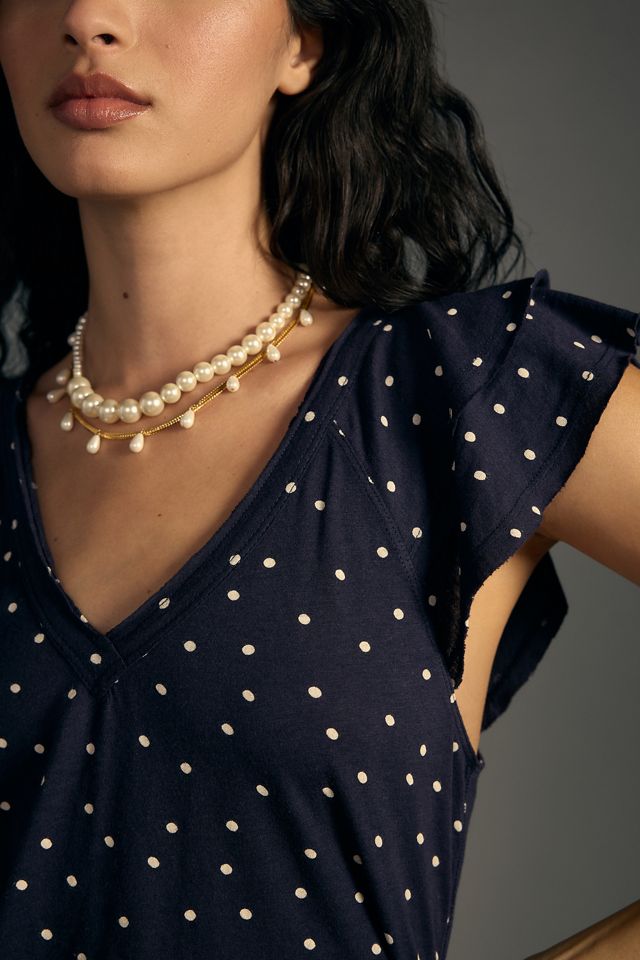 Maeve Catie Ruffle-Sleeved Tee #3