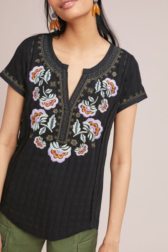 Dandelion Embroidered Top #2