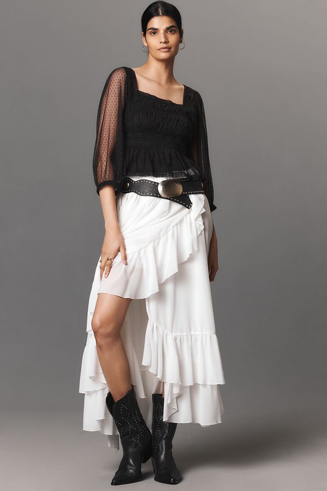 RIXO Tyla Long-Sleeve Tulle Top #2