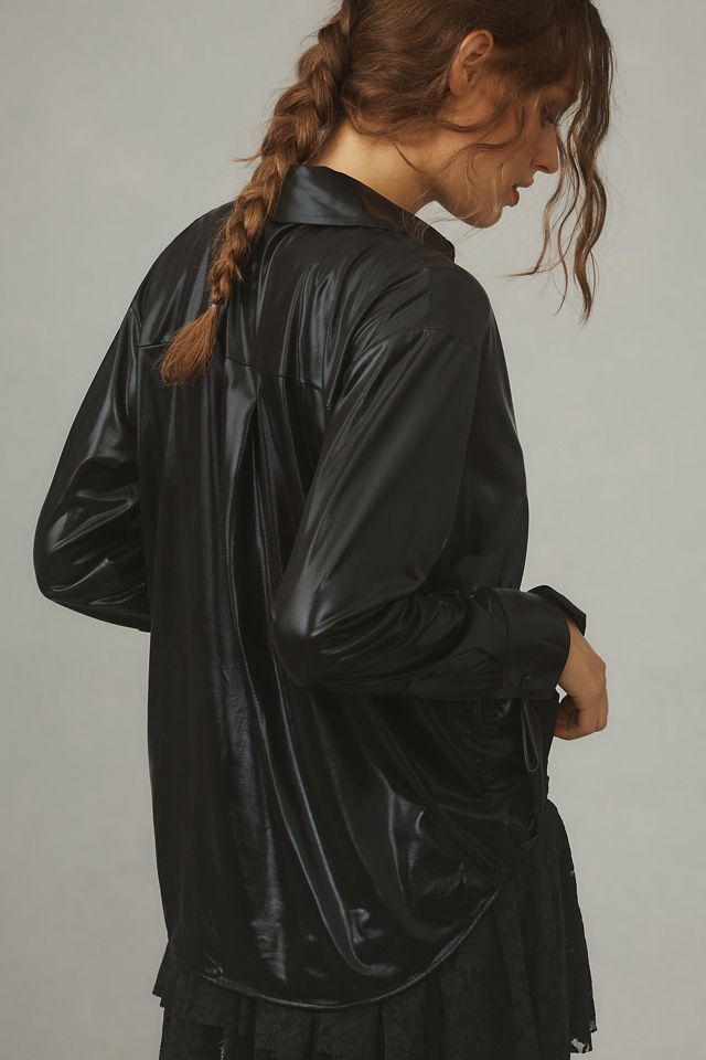 By Anthropologie Shine Long-Sleeve Buttondown Shirt #1