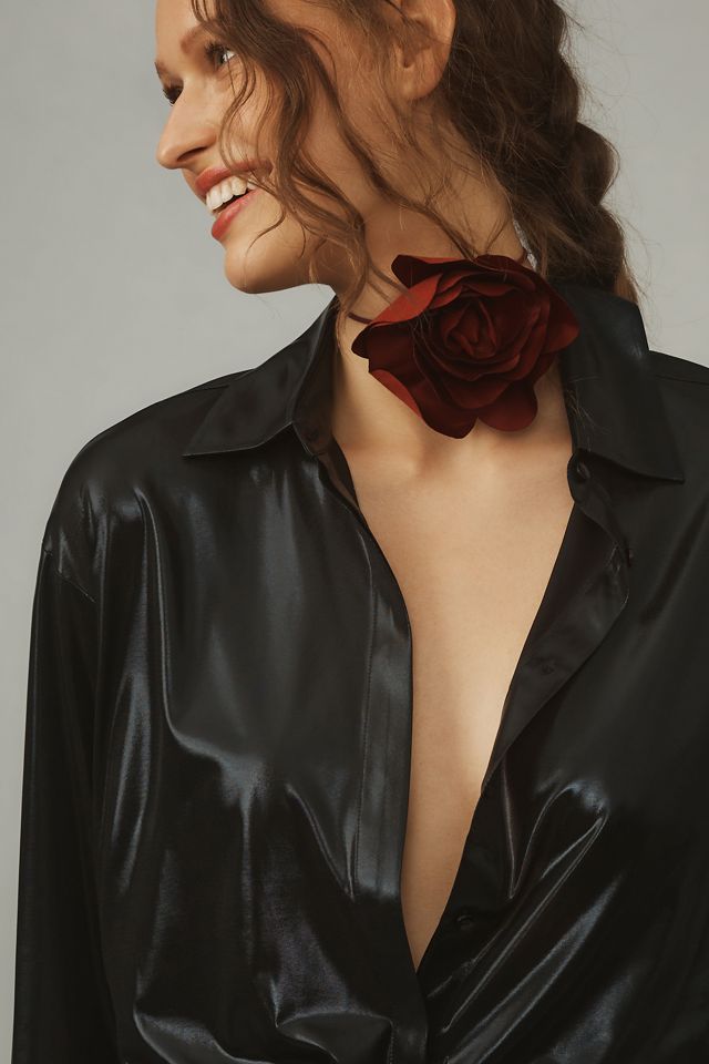 By Anthropologie Shine Long-Sleeve Buttondown Shirt #4