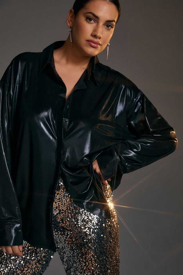 By Anthropologie Shine Long-Sleeve Buttondown Shirt #5