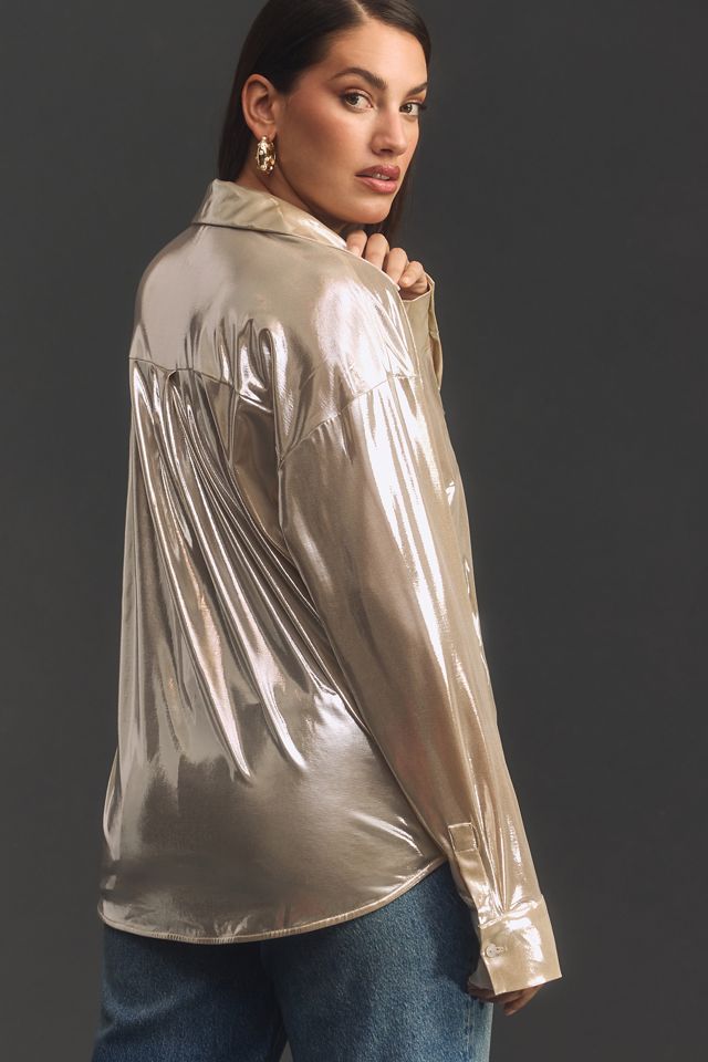 The Gillian Liquid Shine Buttondown Shirt #4