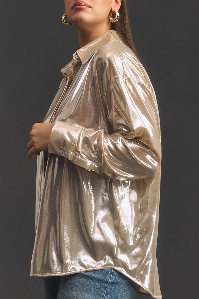 The Gillian Liquid Shine Buttondown Shirt #5