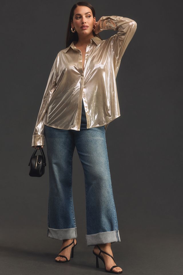 The Gillian Liquid Shine Buttondown Shirt #6