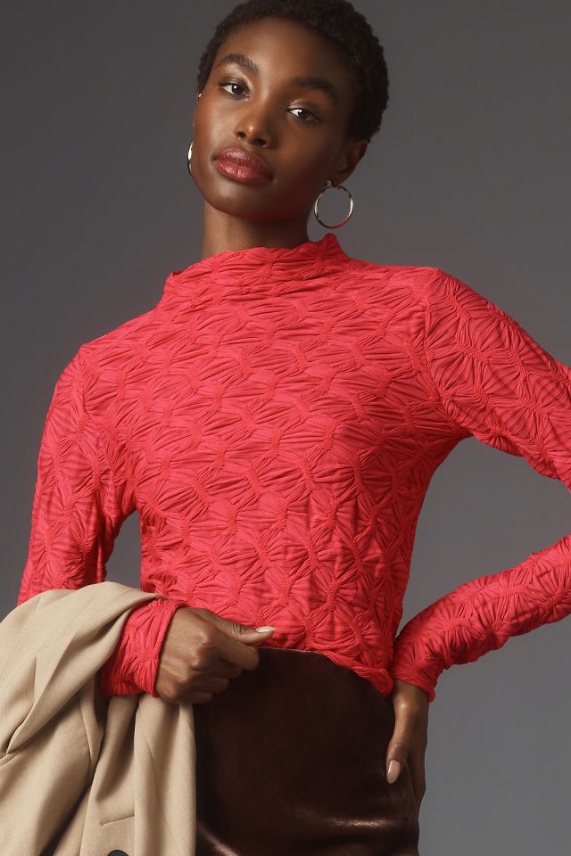 Mock Neck Long Sleeve Top