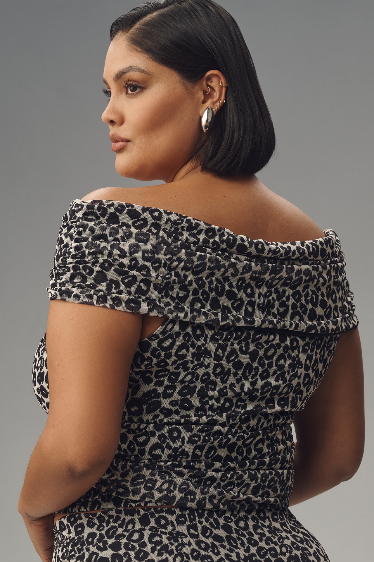 Maeve Off-The-Shoulder Mesh Top