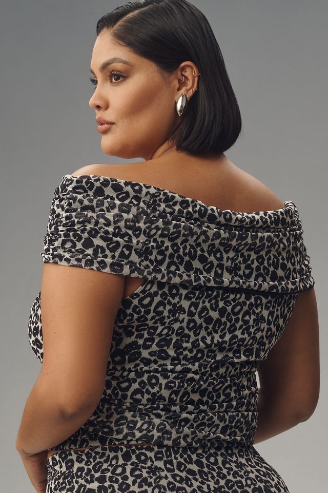 Maeve Off-The-Shoulder Mesh Top #5