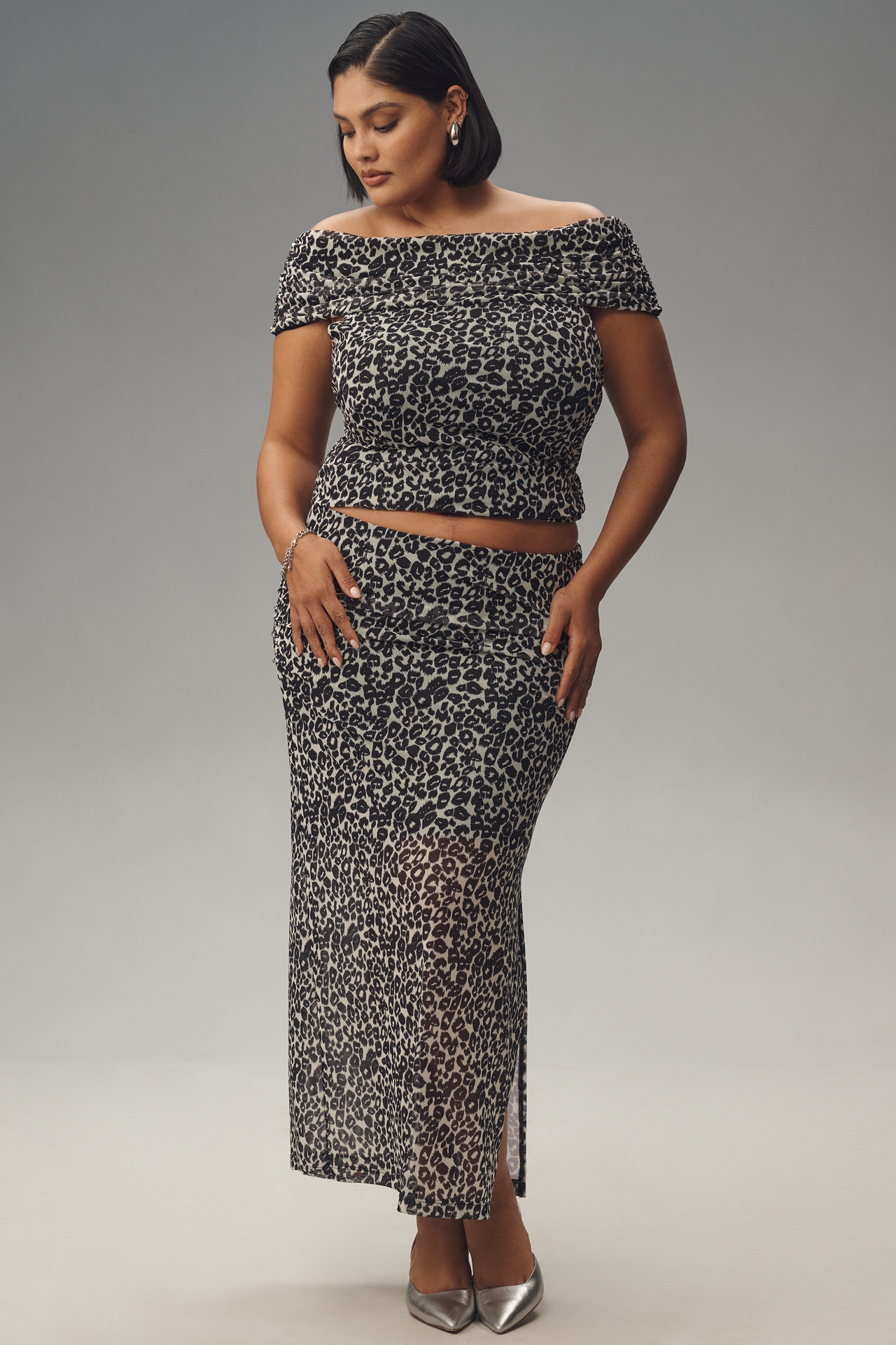 Maeve Off-The-Shoulder Mesh Top