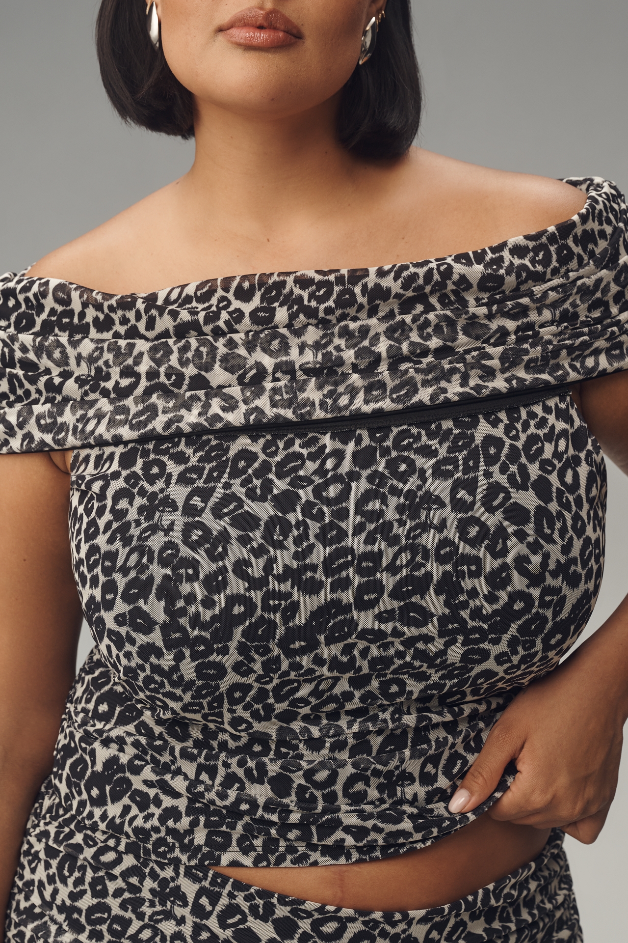 Maeve Off-The-Shoulder Mesh Top