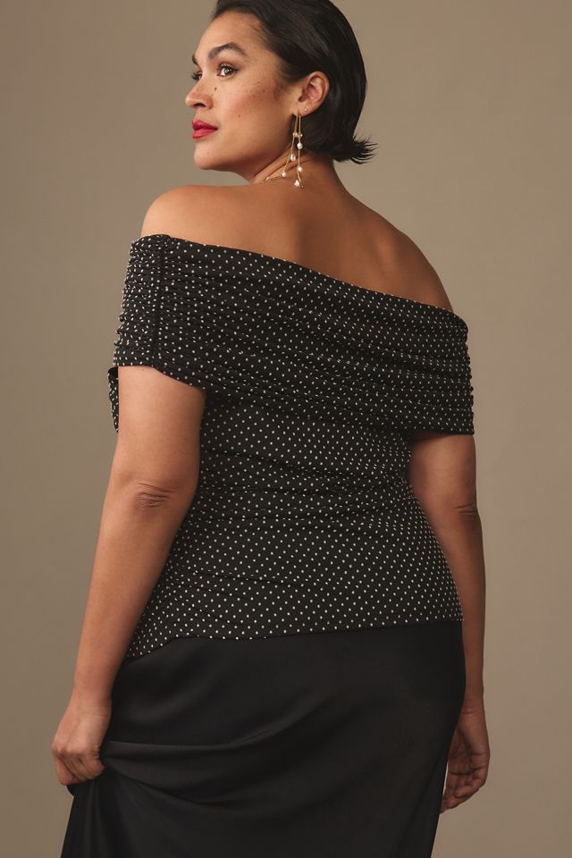 Maeve Off-The-Shoulder Mesh Top #5
