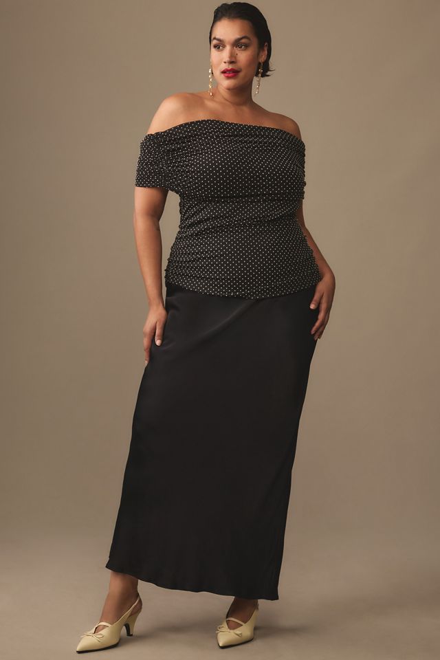 Maeve Off-The-Shoulder Mesh Top #6