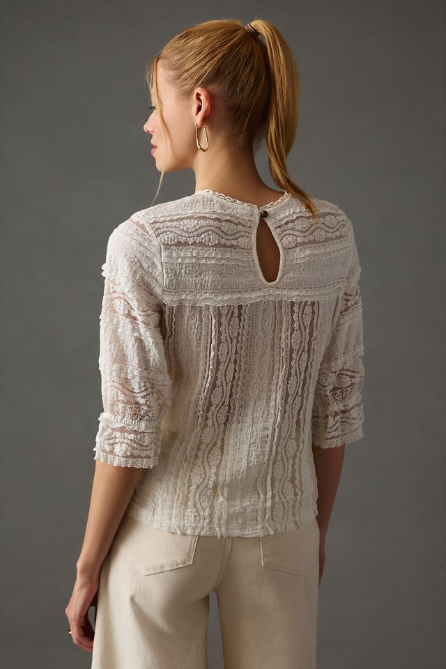 By Anthropologie Victorian Lace Top #2