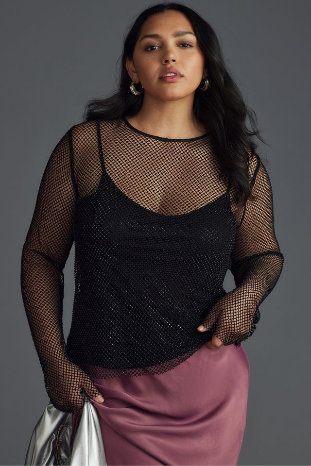 By Anthropologie Long-Sleeve Beaded Top #4