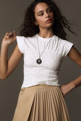 Maeve Oberteil mit Puffärmeln und Smokdetail