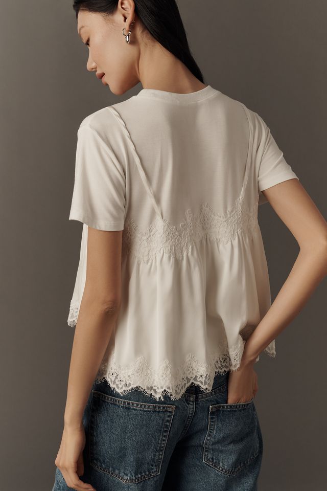 By Anthropologie Layered Twofer Tank T-Shirt | Anthropologie