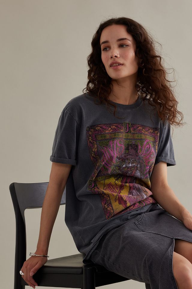 Oversized Janis Joplin Graphic T Shirt