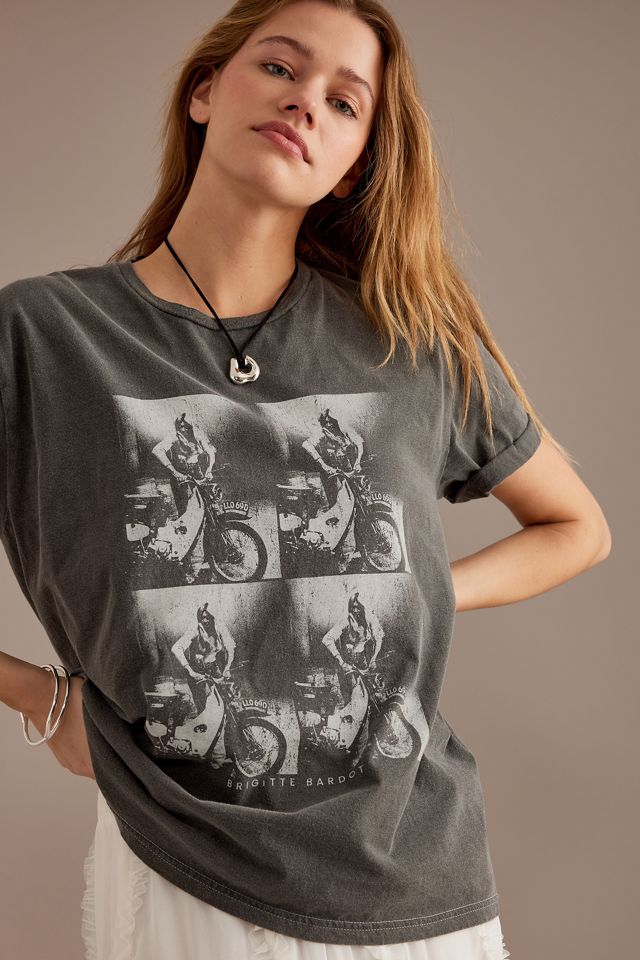 Brigitte Bardot Graphic Boyfriend T-Shirt #3