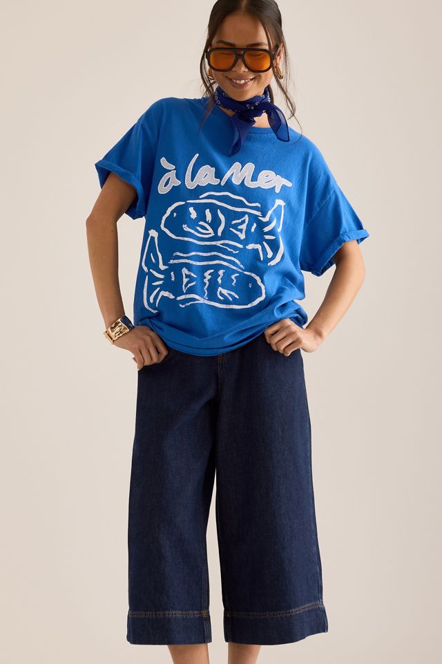 T-shirt Boyfriend Graphique Poisson By Anthropologie #3