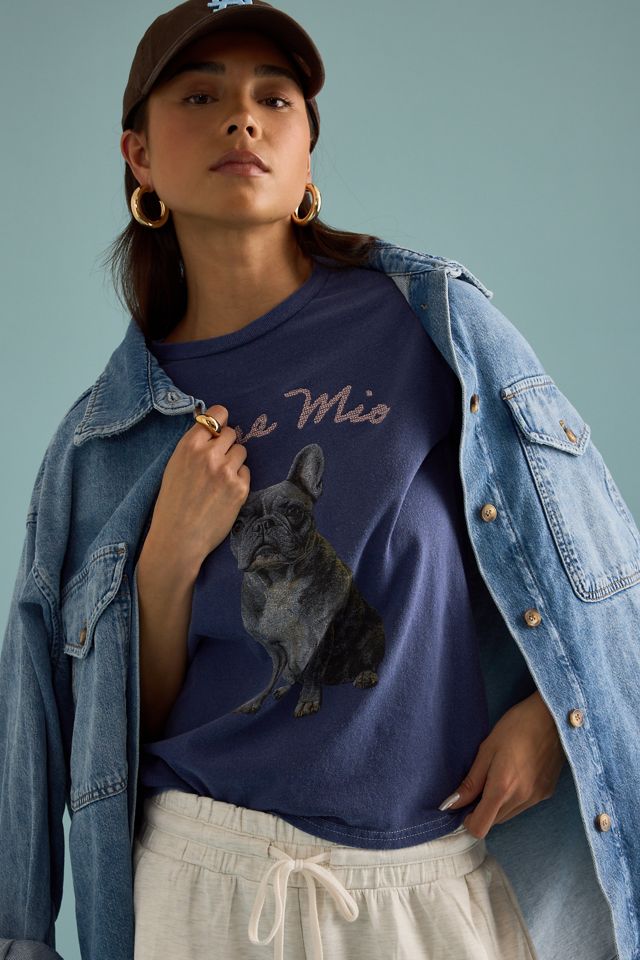 By Anthropologie Frenchie Hund Baby T-Shirt #5