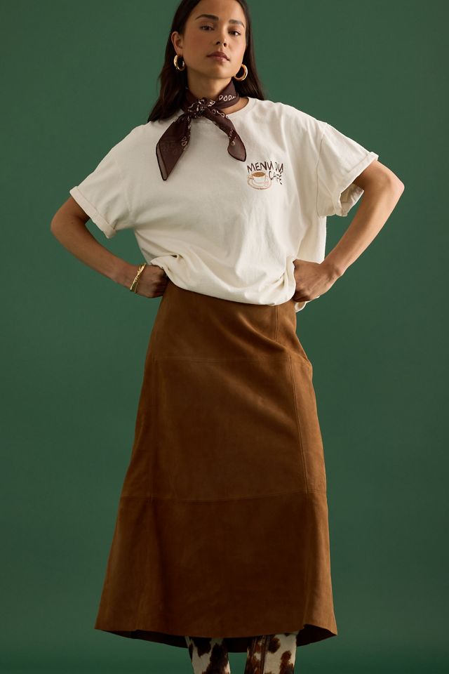 By Anthropologie Menu du Café Graphic Boyfriend T-Shirt #4