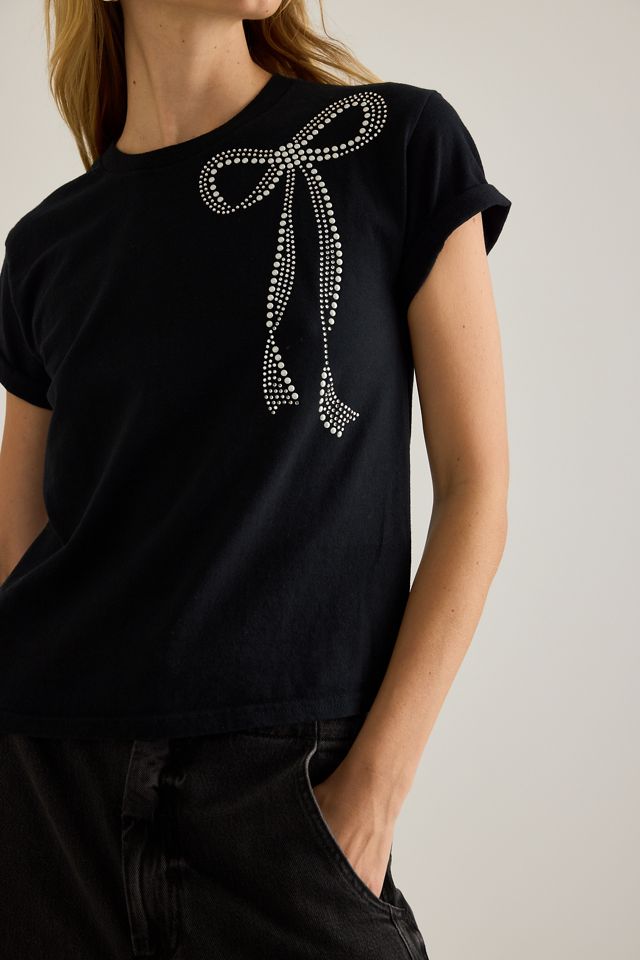 By Anthropologie Embellished Bow Baby T-Shirt  #4