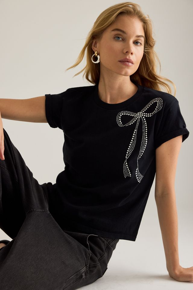 By Anthropologie Embellished Bow Baby T-Shirt  #3