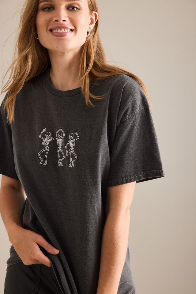 By Anthropologie Skeletons Graphic Boyfriend T-Shirt #5