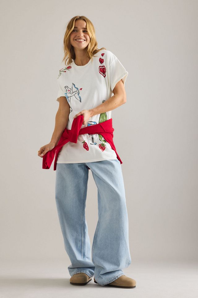 T-shirt boyfriend graphique icône d'amour By Anthropologie #2