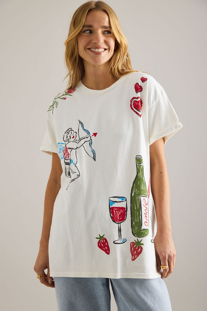 By Anthropologie Love Icon Graphic Boyfriend T-Shirt