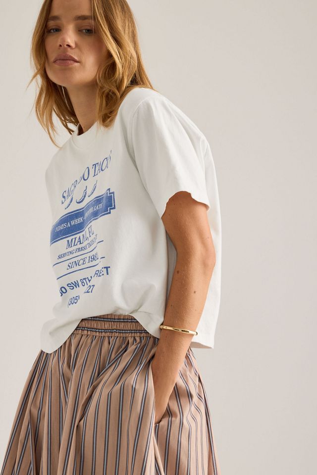 Camiseta Gráfica de Corte Cuadrado con Tacos By Anthropologie #3