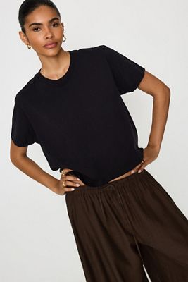 By Anthropologie Gewaschenes Crop-T-Shirt
