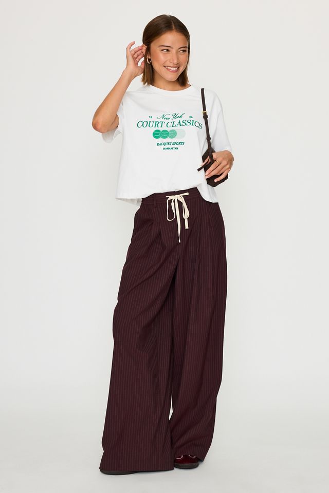 By Anthropologie 100% Cotton Tennis Graphic T-Shirt #2