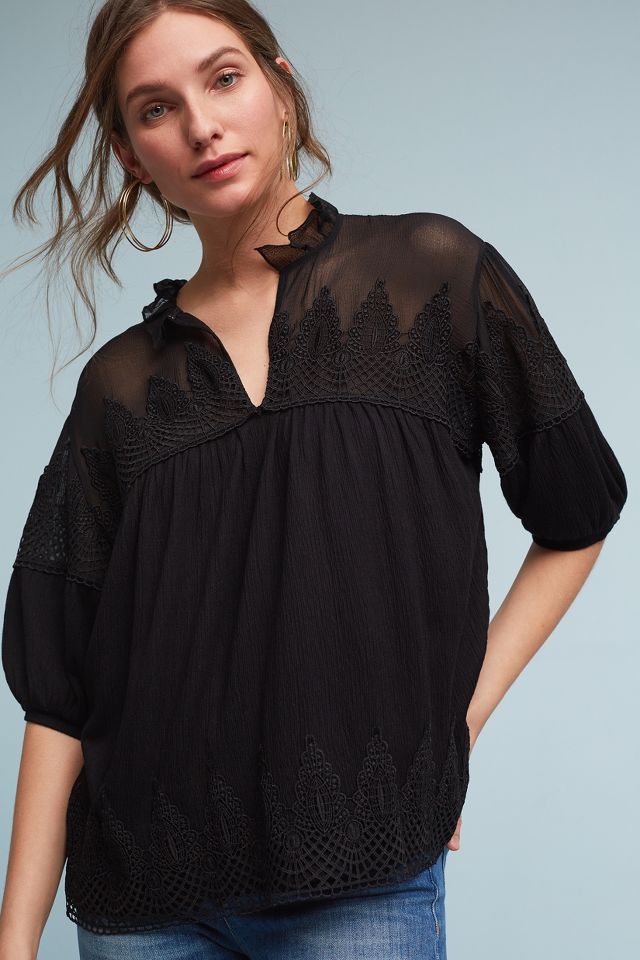 Giulia Lace Top | Anthropologie