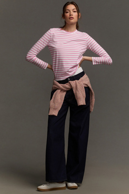 Kule The Modern Long Tee In Pink