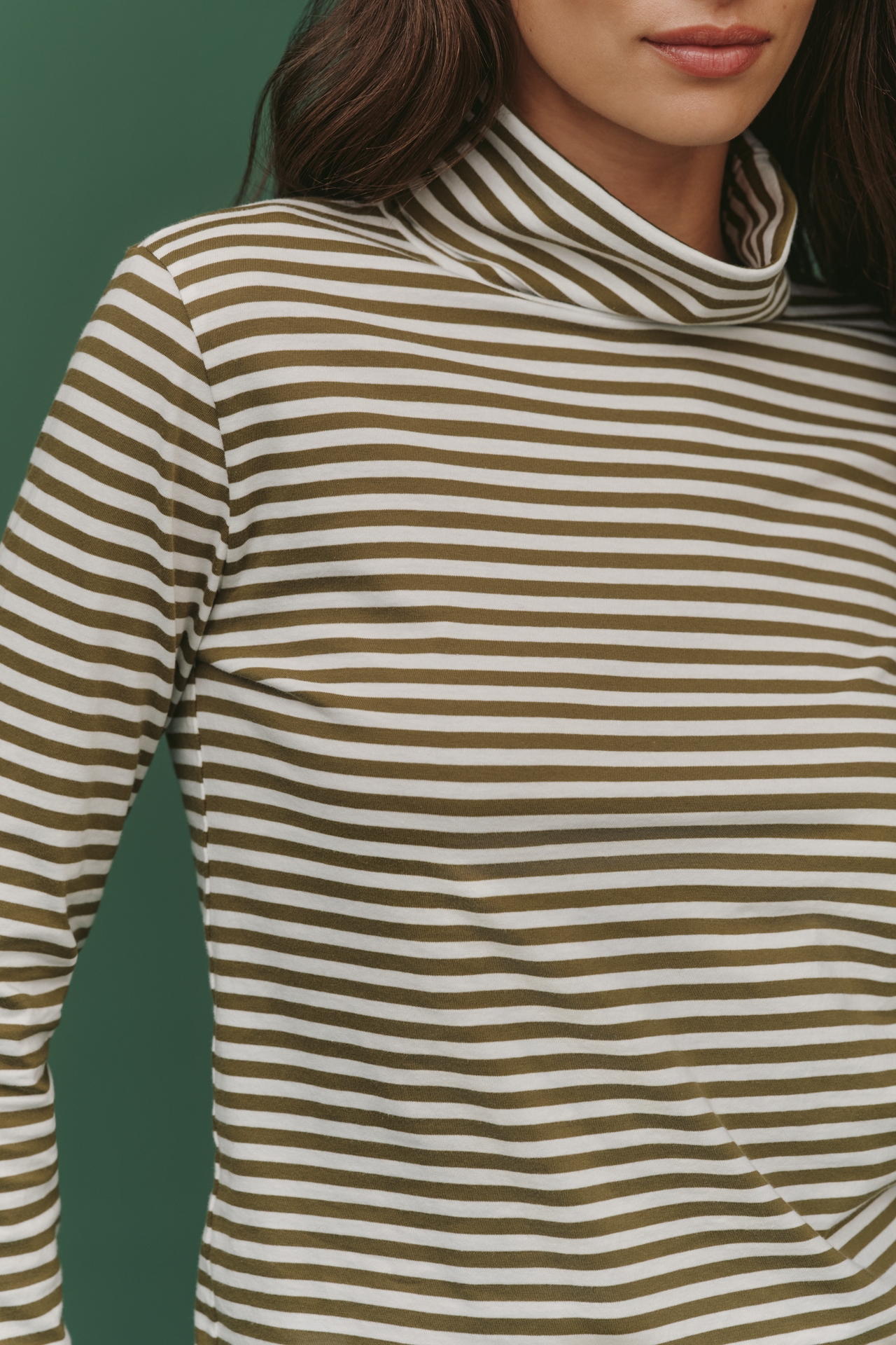 KULE Cotton Long-Sleeve Turtleneck Top