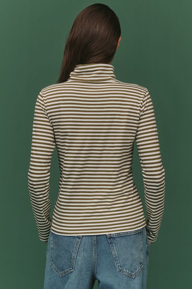 KULE Cotton Long-Sleeve Turtleneck Top #3