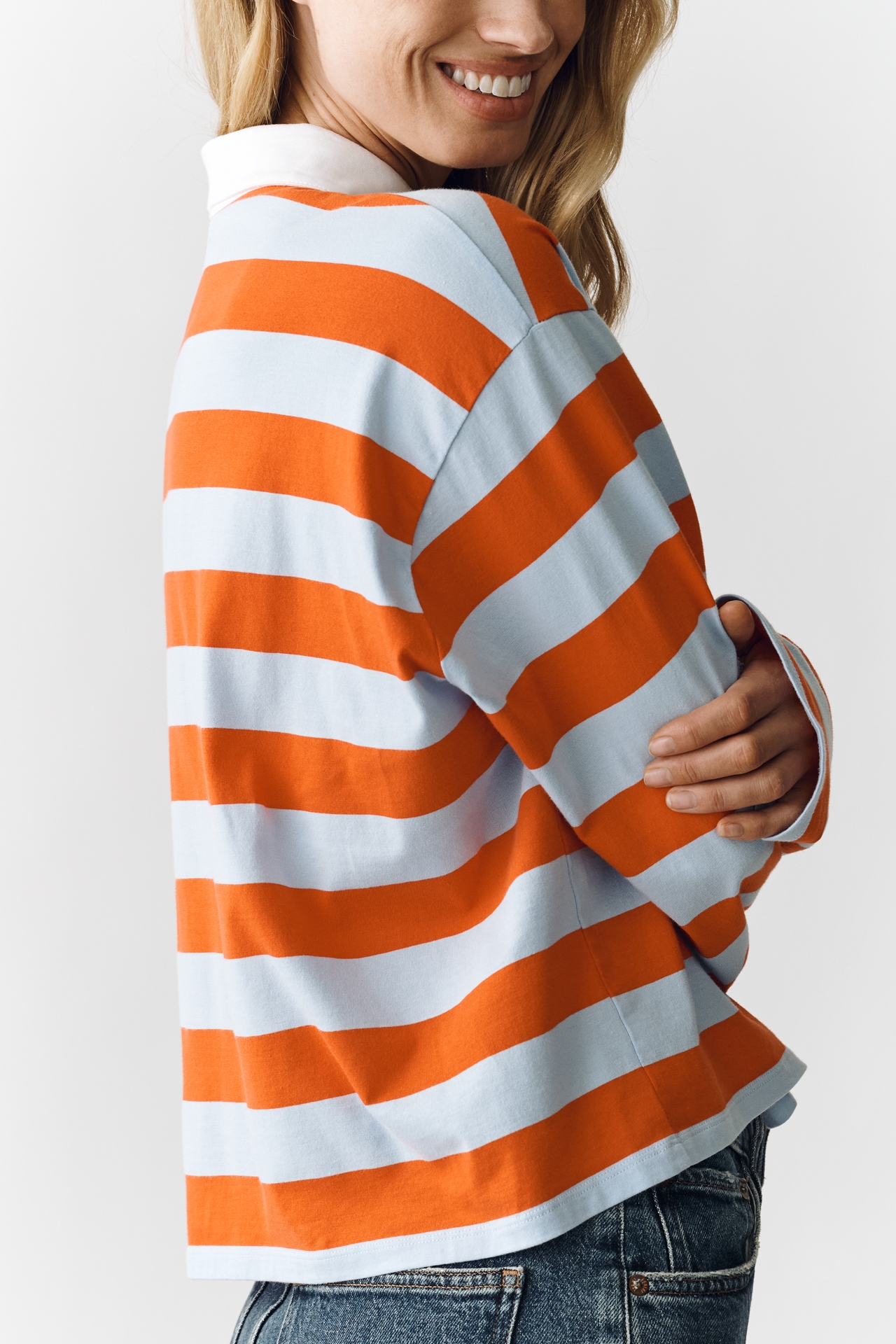 KULE Lexie Long-Sleeve Polo Top
