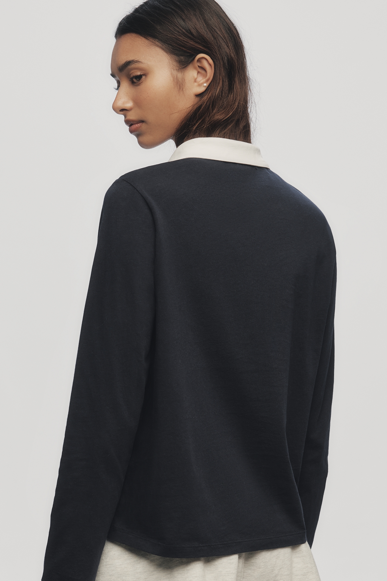 KULE Long-Sleeve Organic Cotton Rugby Top