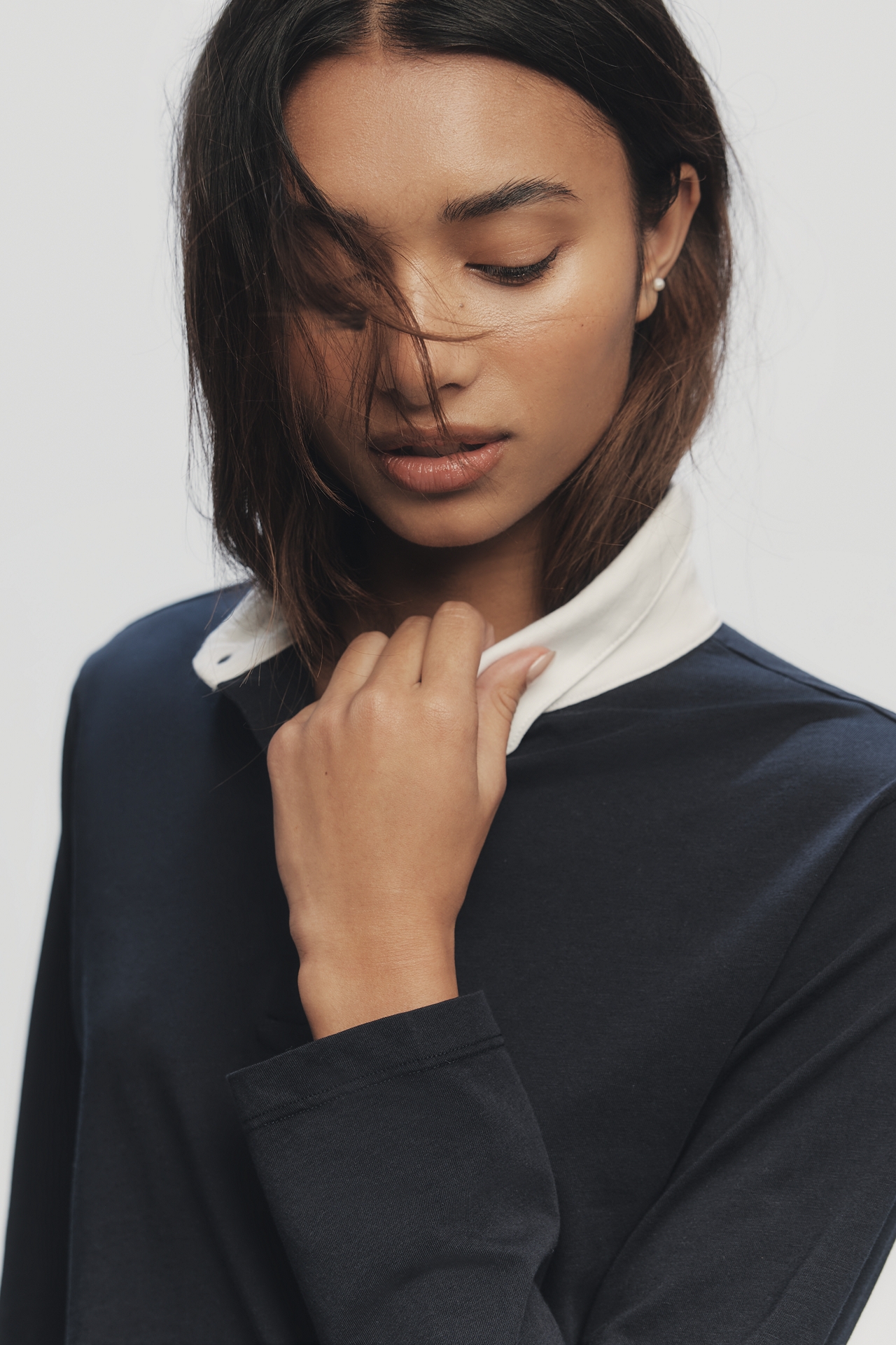 KULE Long-Sleeve Organic Cotton Rugby Top