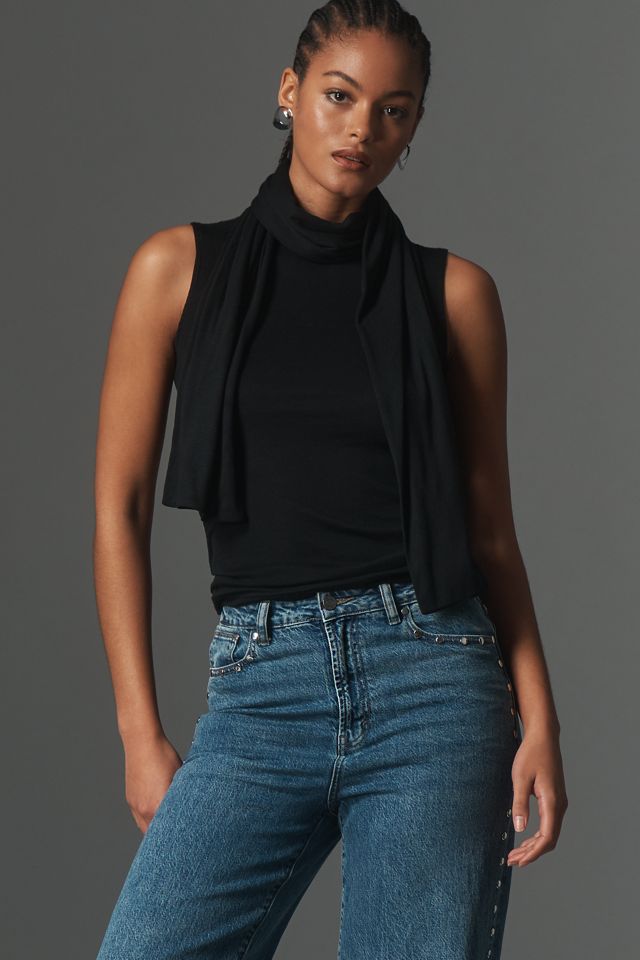 Lamarque Jimena Mock-Neck Scarf Tank Top | Anthropologie
