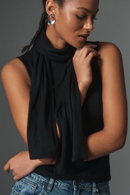 Lamarque Jimena Mock-Neck Scarf Tank Top