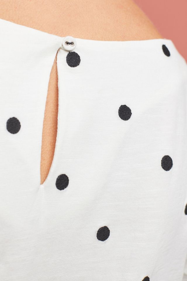Polka Dot Embroidered Tee #2