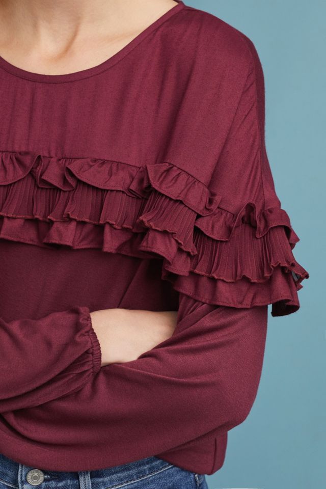 Woven Ruffled Top #1