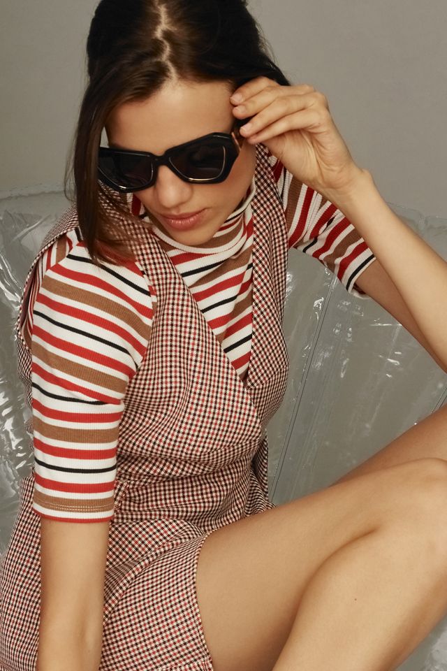 Maeve Mock-Neck Half-Sleeve Tee #1
