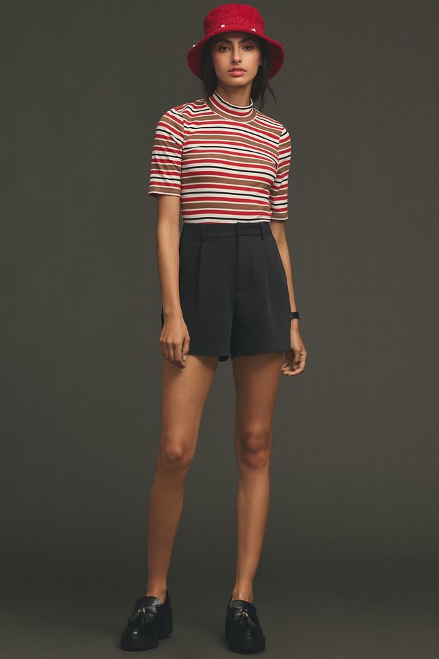 Maeve Mock-Neck Half-Sleeve Tee #3