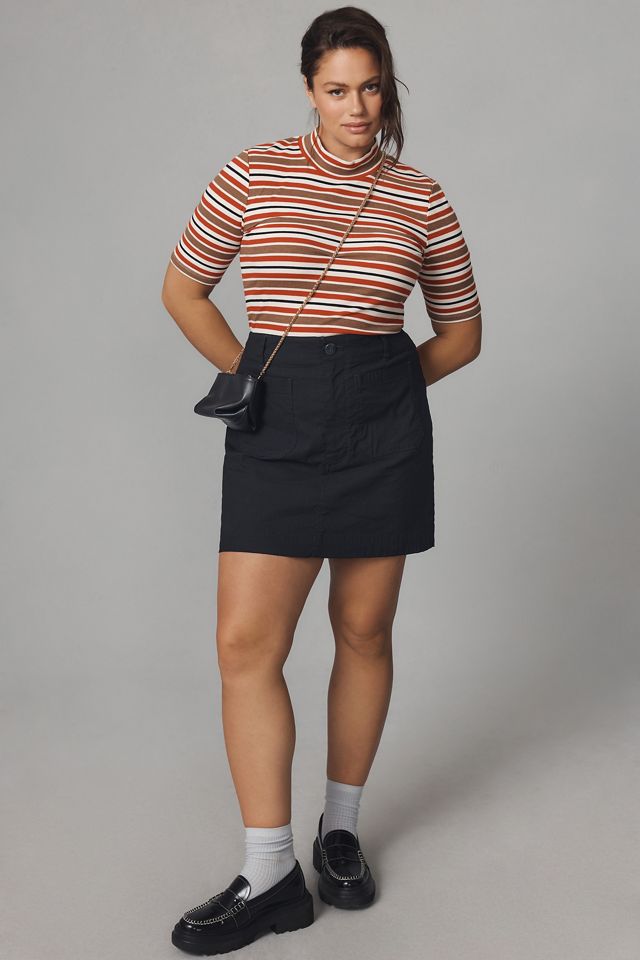 Maeve Mock-Neck Half-Sleeve Tee #9